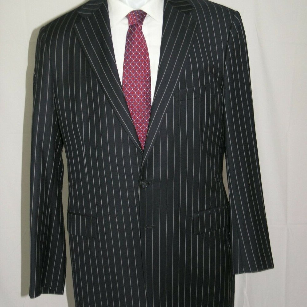 Mr. Ned Scabal Custom Made Two Button Suit 44xl - image 4